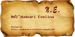 Nádudvari Evelina névjegykártya